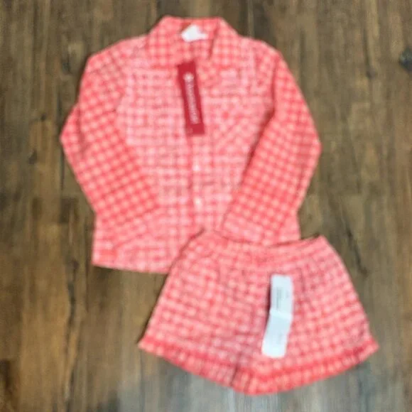 NWT American Girl Gingham Floral pajama set - Picture 1 of 5